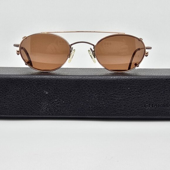 Charmant CH8393 Brown Eyeglasses Frame w/ Clip on Sunglasses and